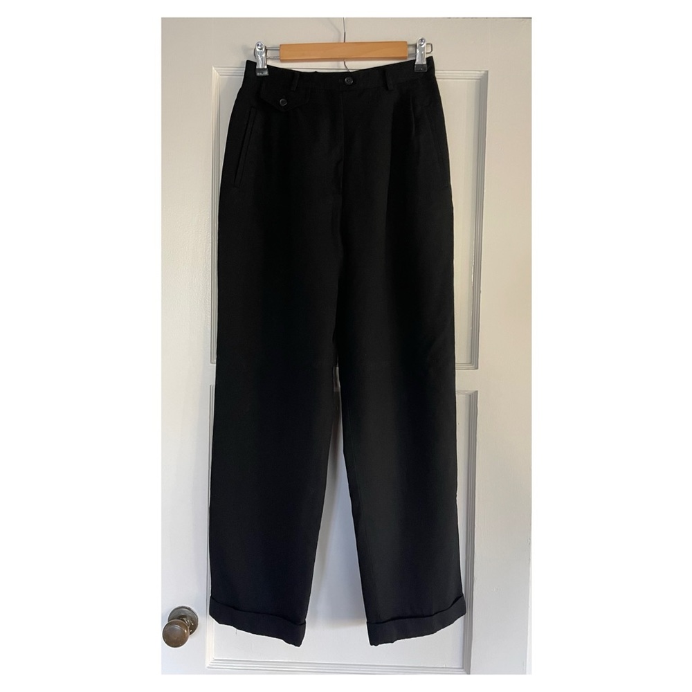 Lauren by Ralph Lauren Black Woolen Trousers